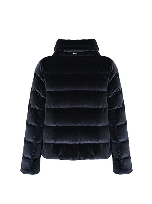 Piumino in velluto Blu Herno | PI00218D 15020S9200